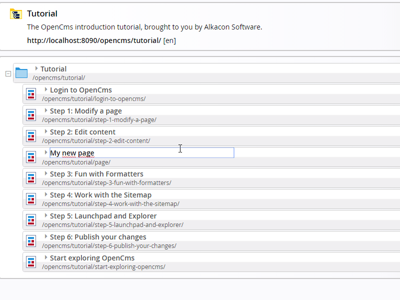 Edit the page title (c) CC BY-NC-SA / Alkacon Software - http://alkacon.com Edit the page title