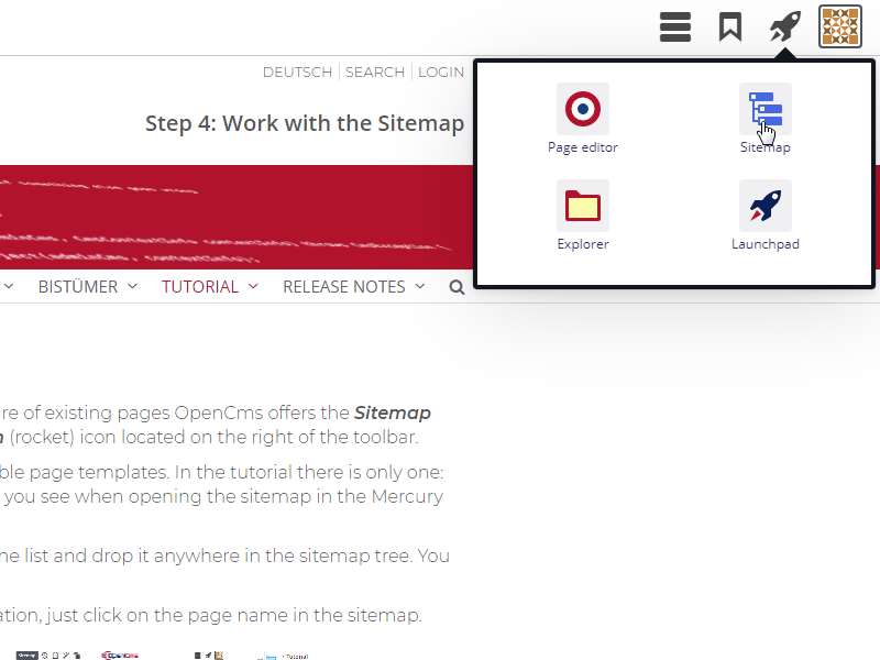 Open the Sitemap (c) CC BY-NC-SA / Alkacon Software - http://alkacon.com Open the Sitemap