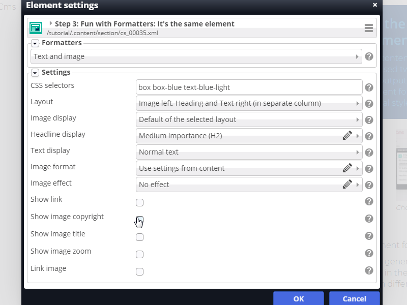 Edit the Settings (c) CC BY-NC-SA / Alkacon Software - http://alkacon.com Edit the Settings